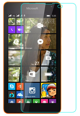 Защитное стекло на Microsoft Lumia 535, прозрачное, X-CASE