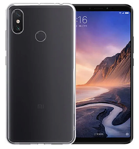Чехол силиконовый для Xiaomi MI Max 3, прозрачный