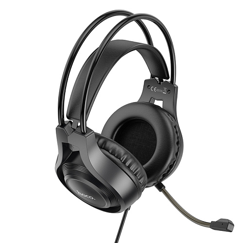 Проводные наушники W106, HOCO, игровые с микрофоном, черные