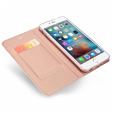 Чехол-книжка для iPhone 6 Plus/6S Plus, DU DU, боковой, розовый