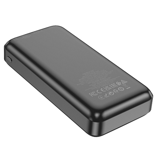 Универсальный Доп. Аккумулятор 20000mAh, J101A, HOCO, выход: 2 USB (22.5W)+1 PD (20W), черный