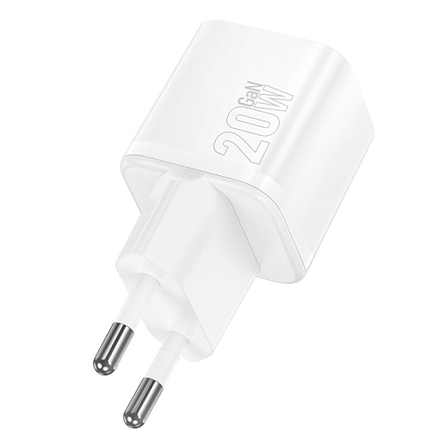 Сетевое зарядное устройство, 1 PD 20W + 1 USB 3.0 QC (N65), HOCO, белый