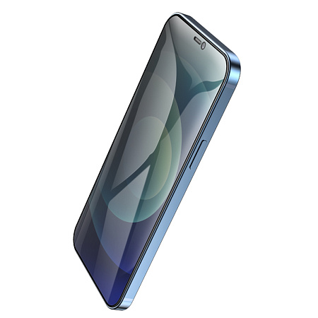 Защитное стекло на iPhone 12 Pro Max (6.7) A34 Plus, HOCO, Антишпионское стекло, черное