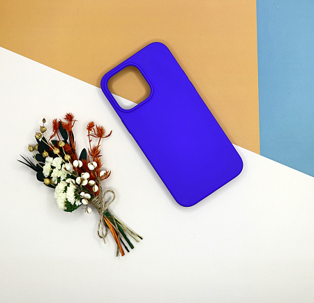 Чехол - накладка для iPhone 13 Pro Max, Silicon Case, без лого, пурпурно-синий