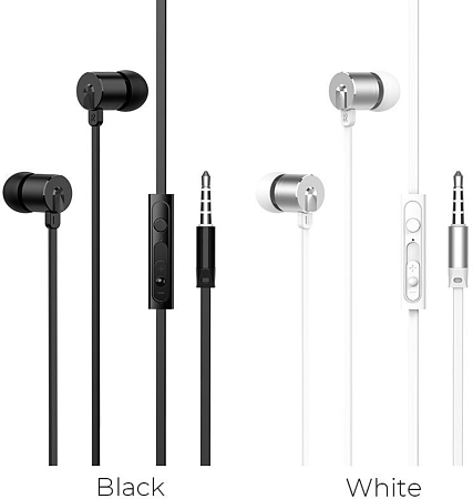 Проводные наушники M63 Ancient sound earphones with mic, HOCO, белые