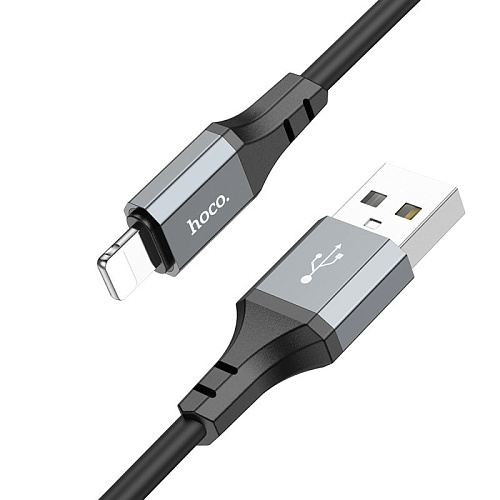 USB дата кабель Lightning, HOCO, X86, 1M, силиконовый, черный