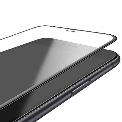 Защитное стекло на iPhone 6/6S(SP9), HOCO, закруглённое, черное