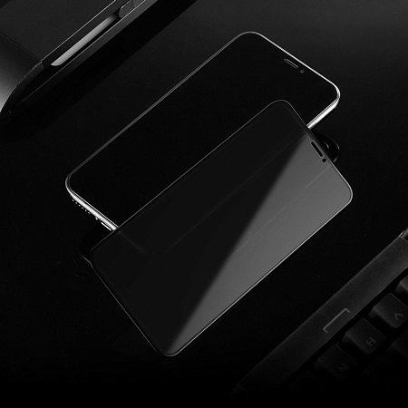 Защитное стекло на iPhone XS Max/11 Pro Max (A13), Shatterproof edges full screen anti-spy, черное