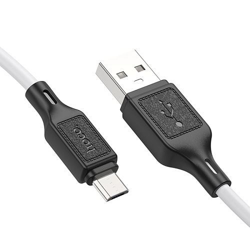 USB Кабель Micro, HOCO, X90, силиконовый, 1м, белый