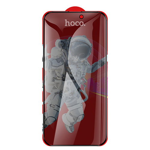 Защитное стекло для iPhone 16 Pro Max, G15, HOCO, Guardian shield series full-screen anti-spy tempered glass, черное