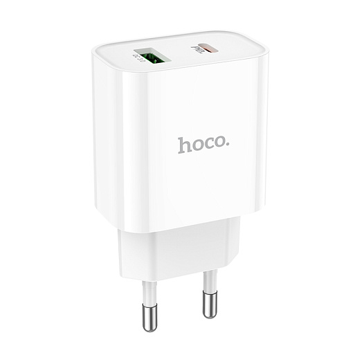 Сетевое зарядное устройство, 1 PD 20W + 1 USB 3.0 QC (C80A Plus), HOCO, белый
