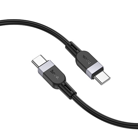 Кабель Type-C на Type-C, HOCO, X109, силиконовый, 3м, 60W, черный