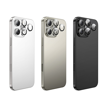 Защитное стекло для iPhone 16 Pro/16 Pro Max, V13, HOCO, на заднюю камеру, черный
