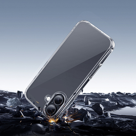 Чехол силиконовый для iPhone 17, Противоударная серия TPU, HOCO, прозрачный