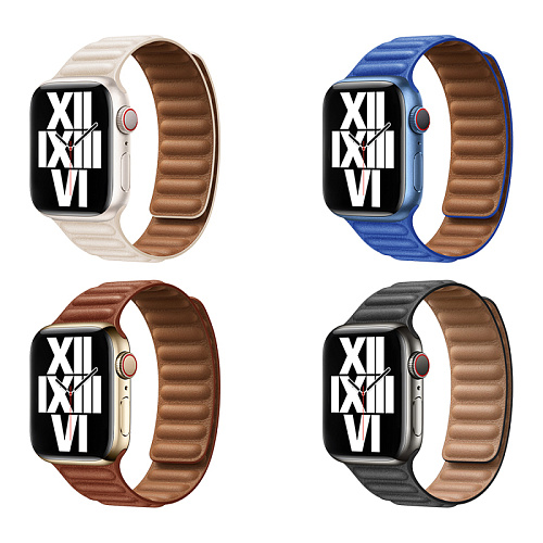 Ремешок на руку для Apple Watch 44/45/46/49 мм, HOCO, WA23, под кожу магнитный, коричневый