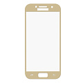 Защитное стекло на Samsung A320F, Galaxy A3 (2017), 2.5D, золотой, X-CASE