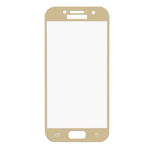 Защитное стекло на Samsung A320F, Galaxy A3 (2017), 2.5D, золотой, X-CASE