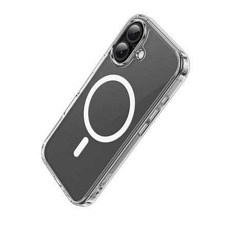Чехол силиконовый для iPhone 17, Магнитный (MagSafe), HOCO, прозрачный