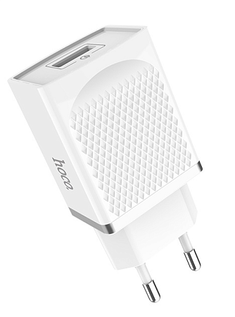 Сетевое зарядное устройство, 1 USB 3.0A (C42A), HOCO, белый