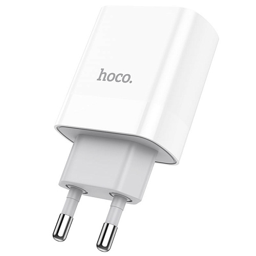 Сетевое зарядное устройство, 1 PD 20W + 1 USB 3.0 QC (C80A), HOCO, белый