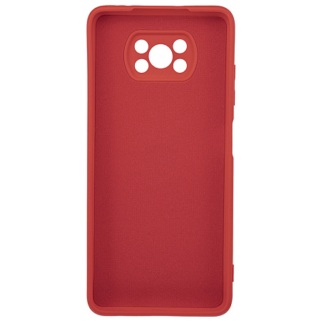 Чехол силиконовый для Xiaomi Poco X3/Poco X3 Pro/Poco X3 NFC, good quality, с защитой камеры, X-CASE, красный