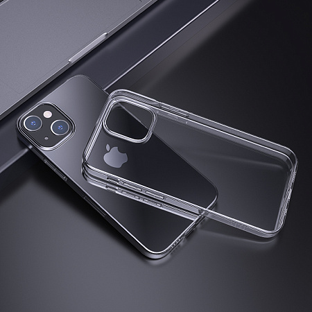 Чехол силиконовый для iPhone 15, Light series TPU, HOCO, прозрачный