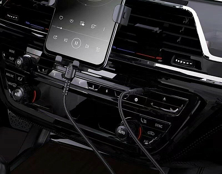 AUX Audio кабель 3,5 мм на Type-C, UPA17, HOCO, черный