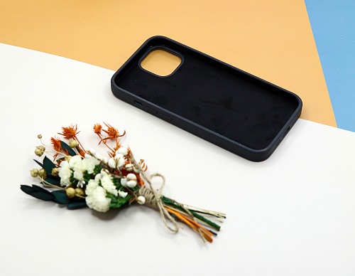 Чехол - накладка для iPhone 12/12 Pro, Silicon Case, без лого, угольно-серый