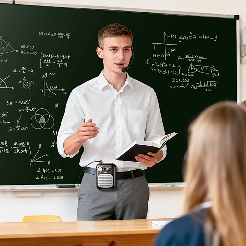 Динамик с проводным микрофоном L23, HOCO, для экскурсоводов и лекторов, черный