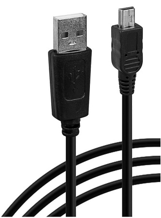 USB дата кабель Mini Usb, 1 метр, черный