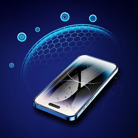 Защитное стекло для iPhone 14 Pro, A34, HOCO, 9D large arc dustproof glass, черное