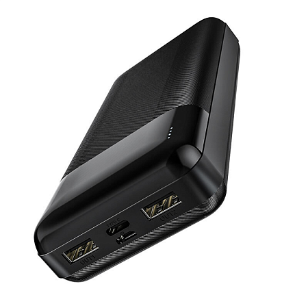 Универсальный Доп. Аккумулятор 20000mAh, J72A, HOCO, 2 USB (5V/2.0A), черный