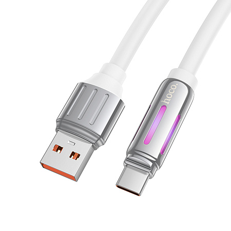 USB Кабель Type-C, 5A, HOCO, U136, 1.2м, белый