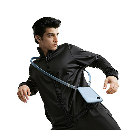 Шнурок для телефона универсальный, GH11, Hoco, стильный, цвет светло серый