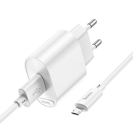 Сетевое зарядное устройство, 1 USB 3.0A 18W (C109A), HOCO, Micro, белый