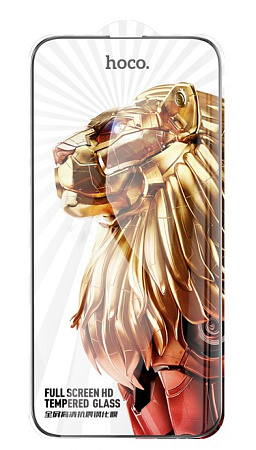 Защитное стекло на iPhone 13 Pro Max (6.7)/14 Plus, G9, HOCO, Full screen HD tempered glass, черное