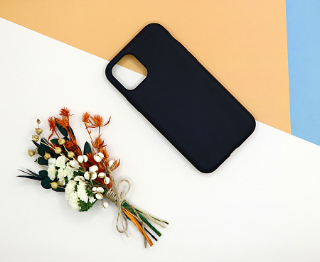 Чехол-накладка для iPhone 11 Pro, Silicon Case, без лого, черный