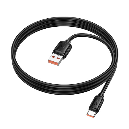 USB Кабель Type-C, HOCO, X115, 100W, 1 метр длина, цвет черный
