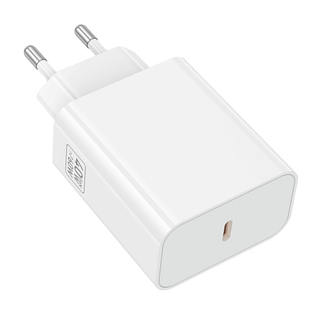 Сетевое зарядное устройство, 1 PD 40W (C162A), HOCO, цвет белый