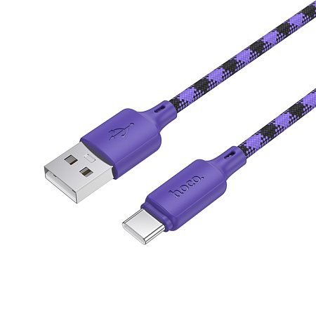 USB Кабель Type-C, HOCO, X116, 1м, разноцветный фиолетовый с розовым или оранжевым