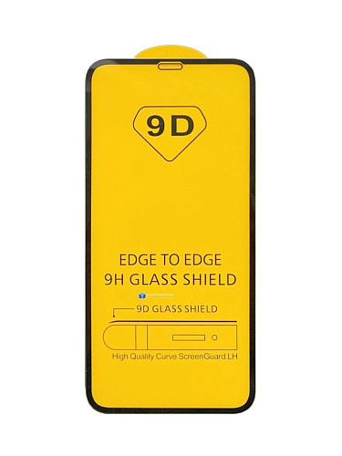 Защитное стекло на iPhone X/XS/11 Pro (5.8), 9D черный, X-CASE