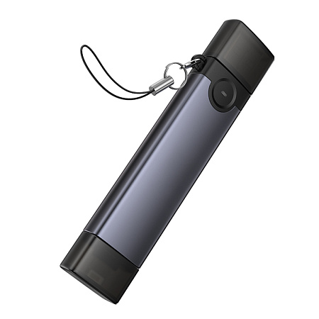Картридер 3 в 1, USB/IP на SD/TF3.0+USB 2.0, HB56A, HOCO, серый