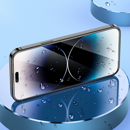 Защитное стекло для iPhone 14 Pro, G5, HOCO, Full screen silk screen HD tempered glass, черное