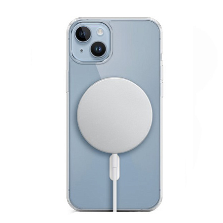 Чехол силиконовый для iPhone 15 (6.1), Магнитный (MagSafe), X-CASE, прозрачный