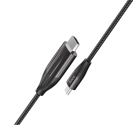 HDMI кабель на Type-C, UA16, HOCO, 2м, metal gray