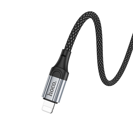 USB дата кабель Lightning, HOCO, X102, 1M, черный