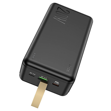 Универсальный Доп. Аккумулятор 30000mAh, J87B, HOCO, выход 1 USB (18W), 1 PD (20W), вход Micro/Type-C, черный
