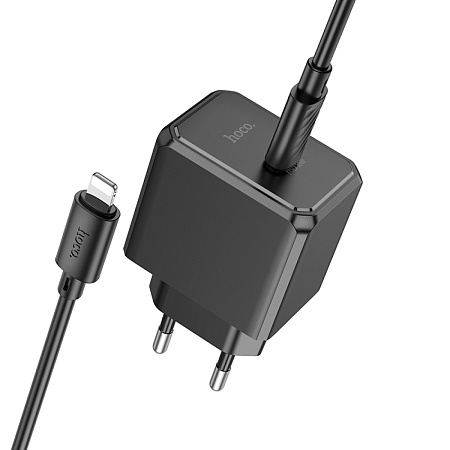 Сетевое зарядное устройство, 1 PD 30W (CS15A), HOCO, Type-C to Lightning, черный