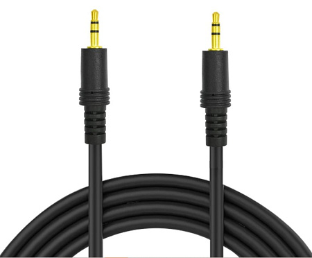 AUX Audio кабель 3,5 мм папа- 3,5 мм папа, 10 метров, цвет черный