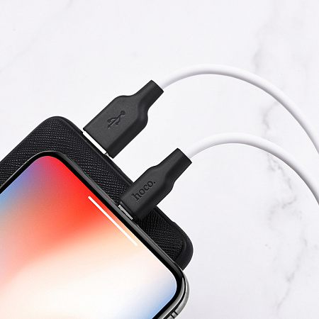USB дата кабель Lightning, HOCO, X21 Plus, силиконовый, черно-белый